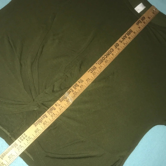 STARS ABOVE short dolman sleeve front knot army green color super soft size M - Picture 6 of 6